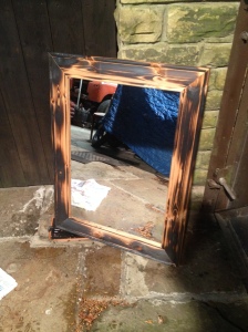 Burnt mirror for the 'Self Destruction' Shoot
